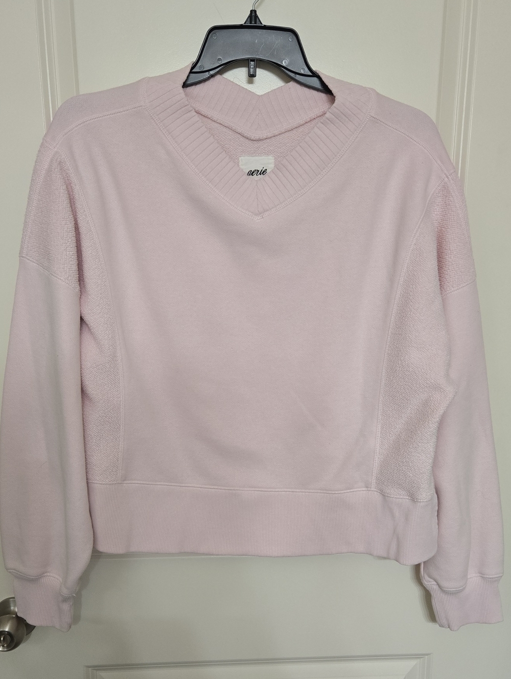 aerie Pastel Pink V-Neck Pullover Sweater